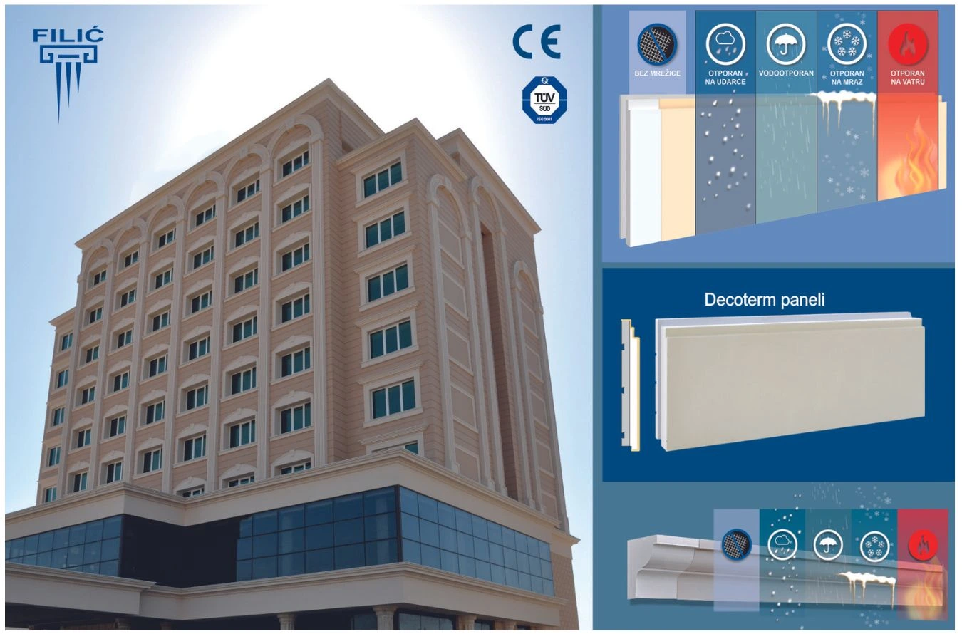 Fasadni paneli Dcoterm - svojstva