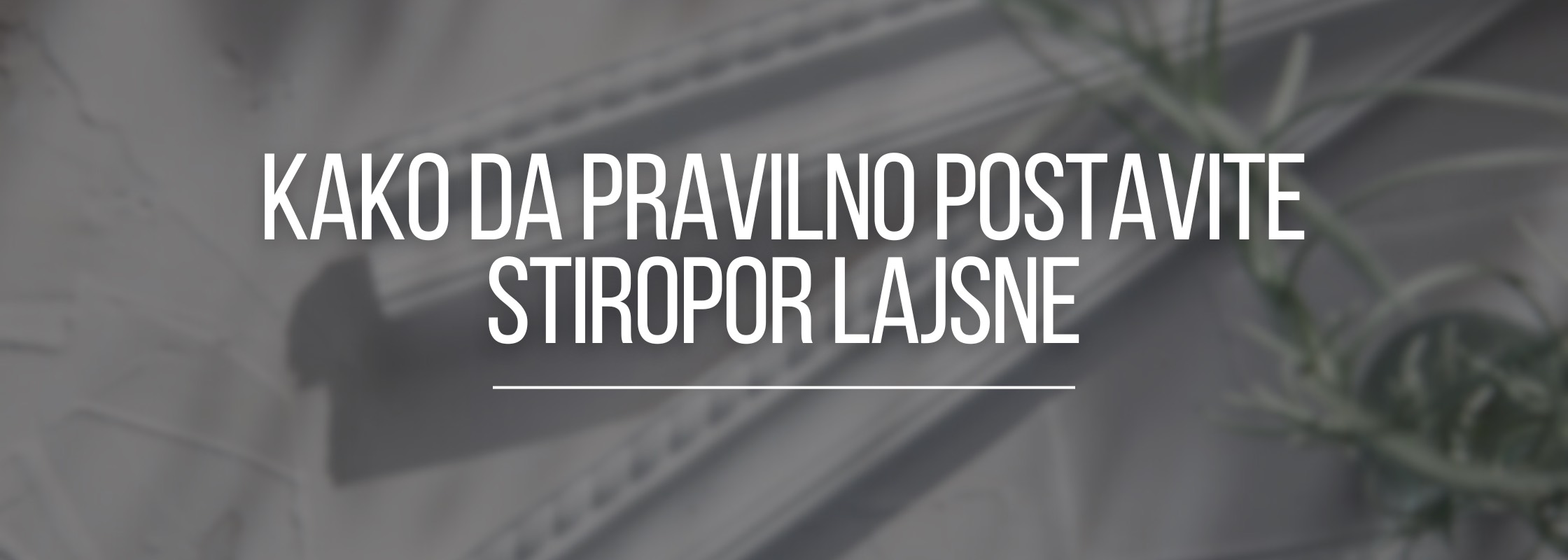Blog Kako da pravilno ugradite stiropor lajsne